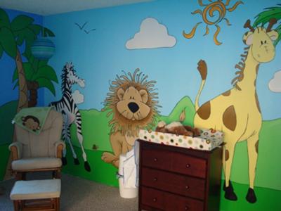 City Themed Bedroom on Safari Theme Nursery