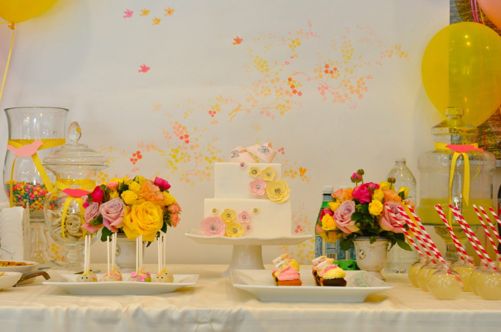 Vintage girl baby shower in pink and yellow - Project Nursery