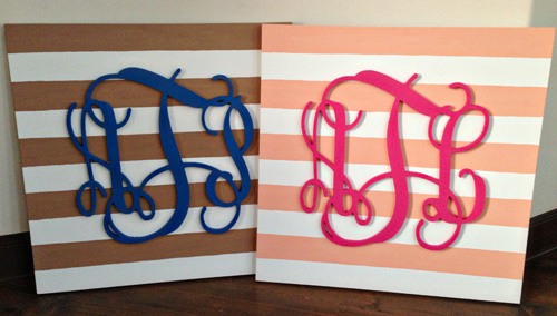 DIY: Monogram Wall Art