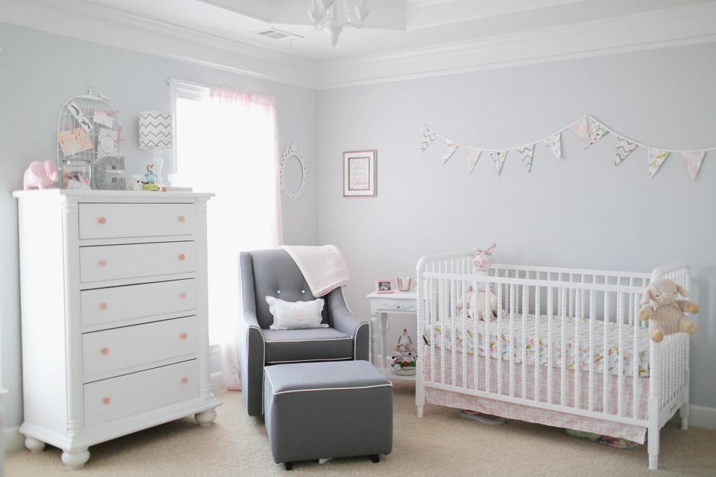Light Pink and Gray Baby Girl Nursery