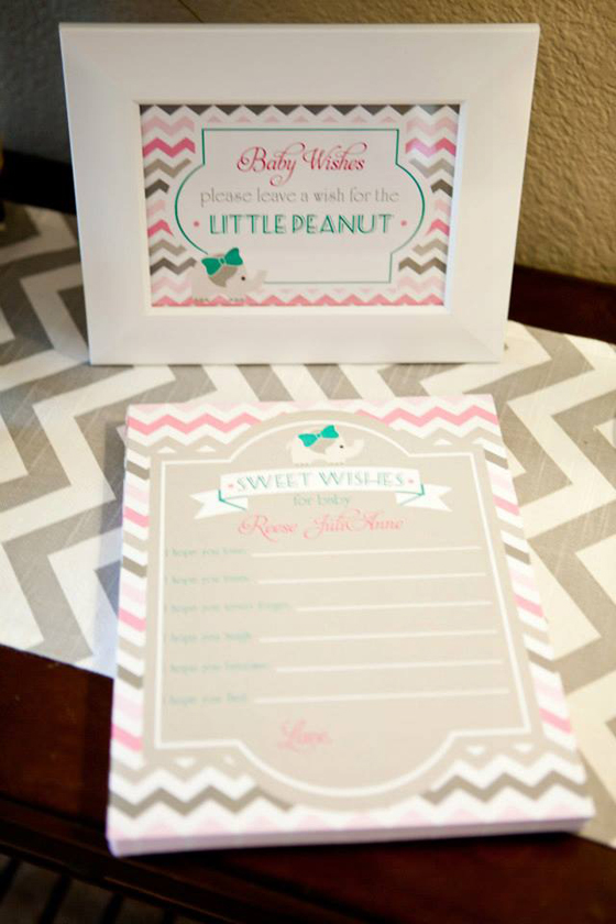 Baby Wishes Form for Elephant Baby Shower