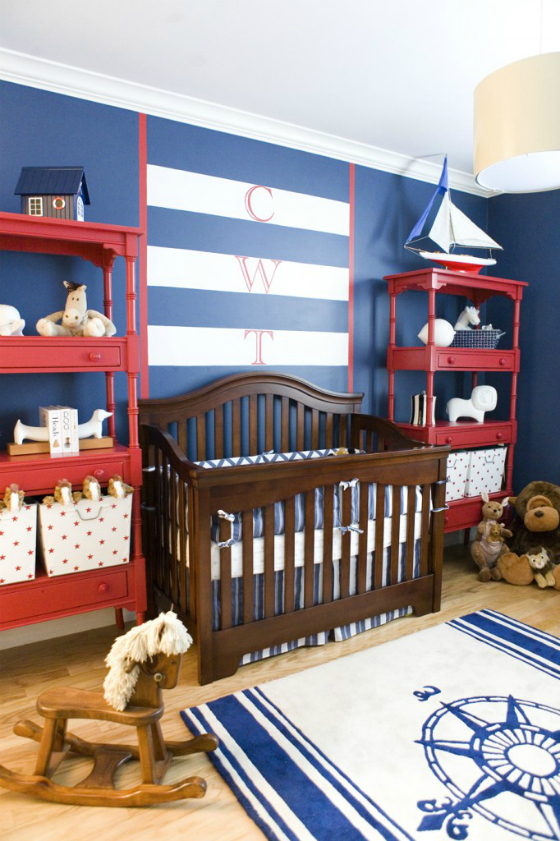 Red, White and Blue Nautical Nursery