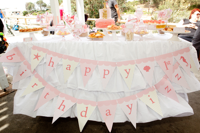 pink dessert table