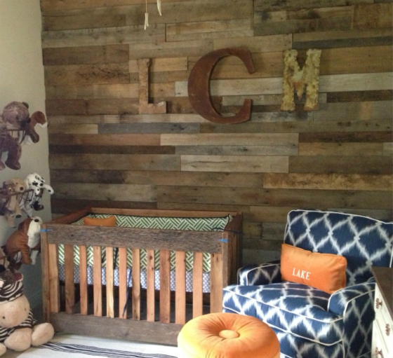 Baby Boy Nursery with Reclaimed Wood Accent Wall - Project Nursery