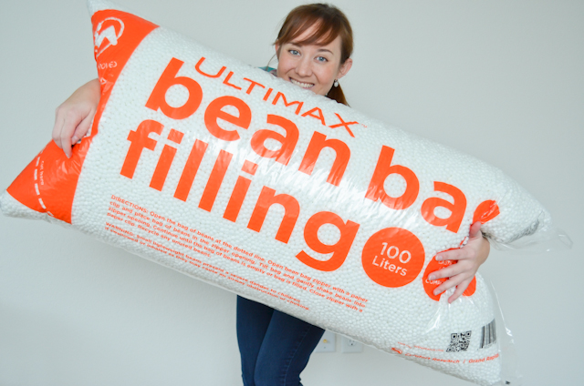 filling a bean bag chair