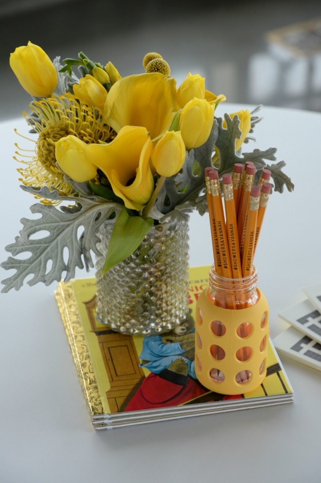 Yellow Baby Shower Centerpieces