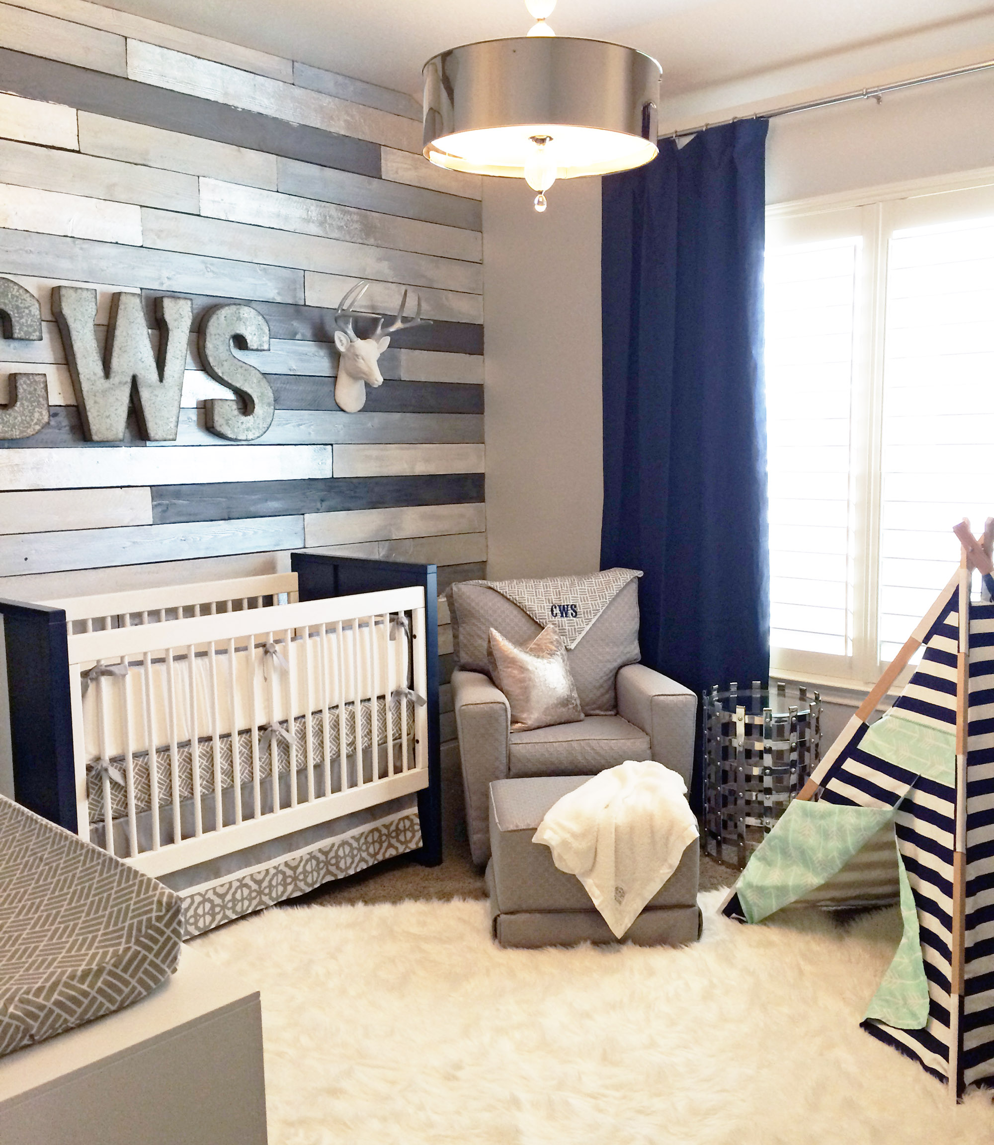 Design Reveal Metallic Wood Wall Nursery Project Nursery