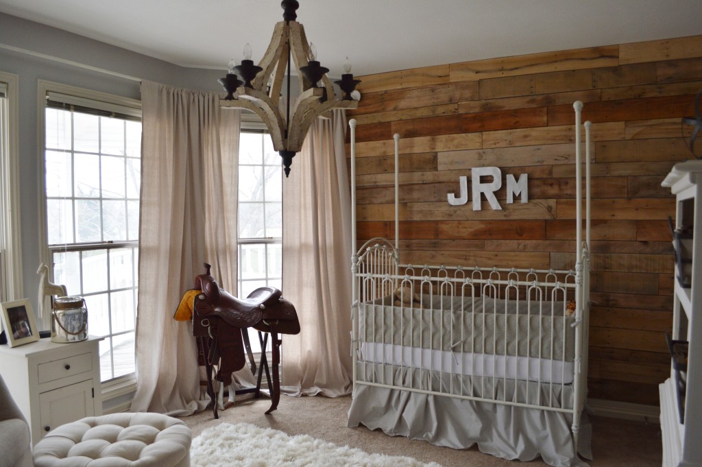Vintage Nursery with Rustic Wood Accent Wall - Project Nursery