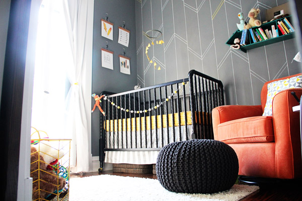 Yellow and Gray Arrow Nursery