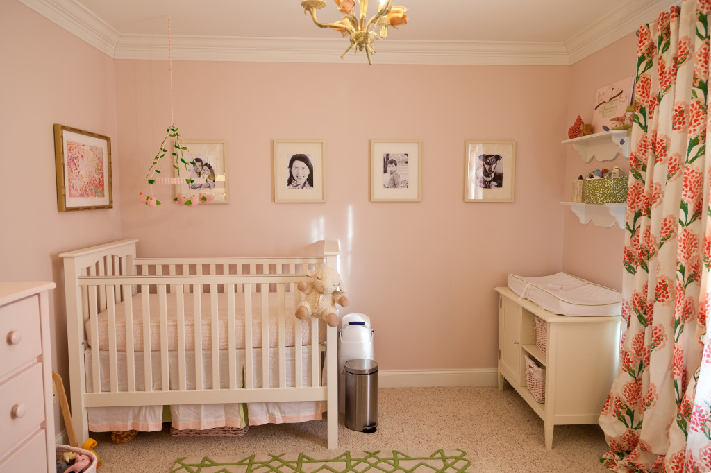Soft Pink Nursery with Floral Curtains - Project Nursery