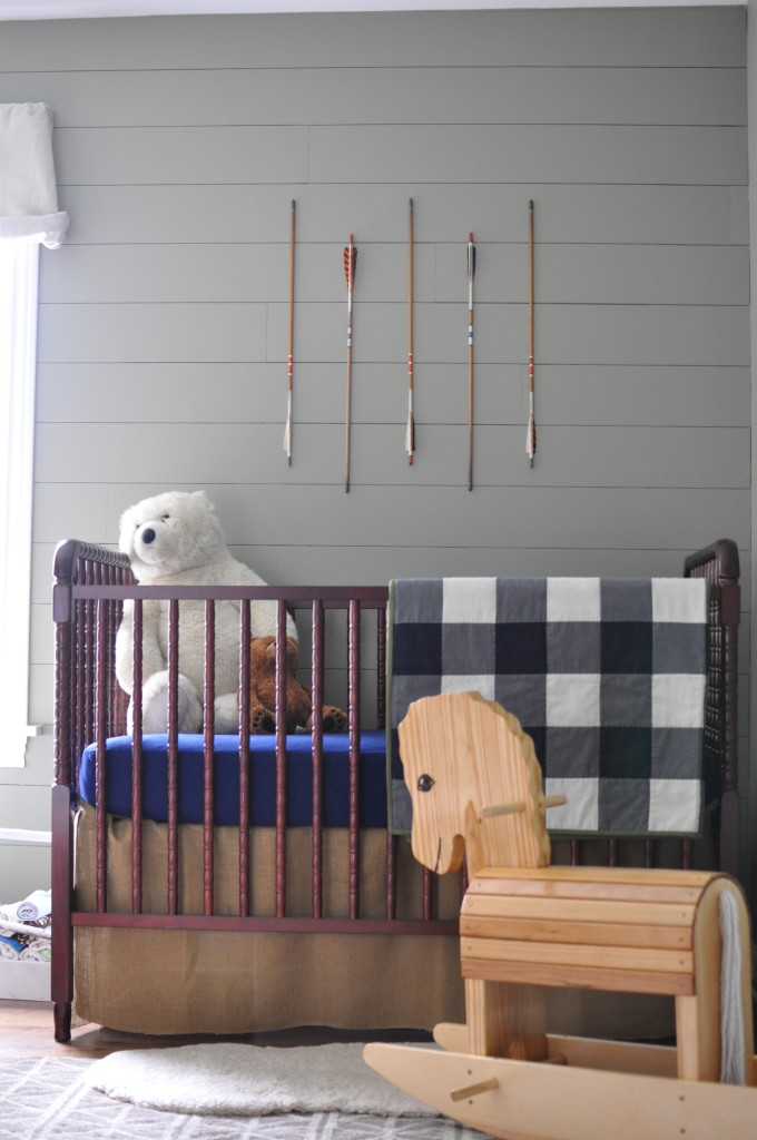 Nursery with DIY Gray Paneled Wall - Project Nursery