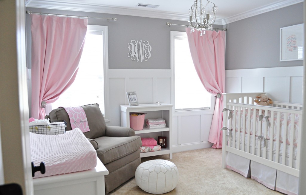 Pink, Gray and White Girls' Nursery - Project Nursery