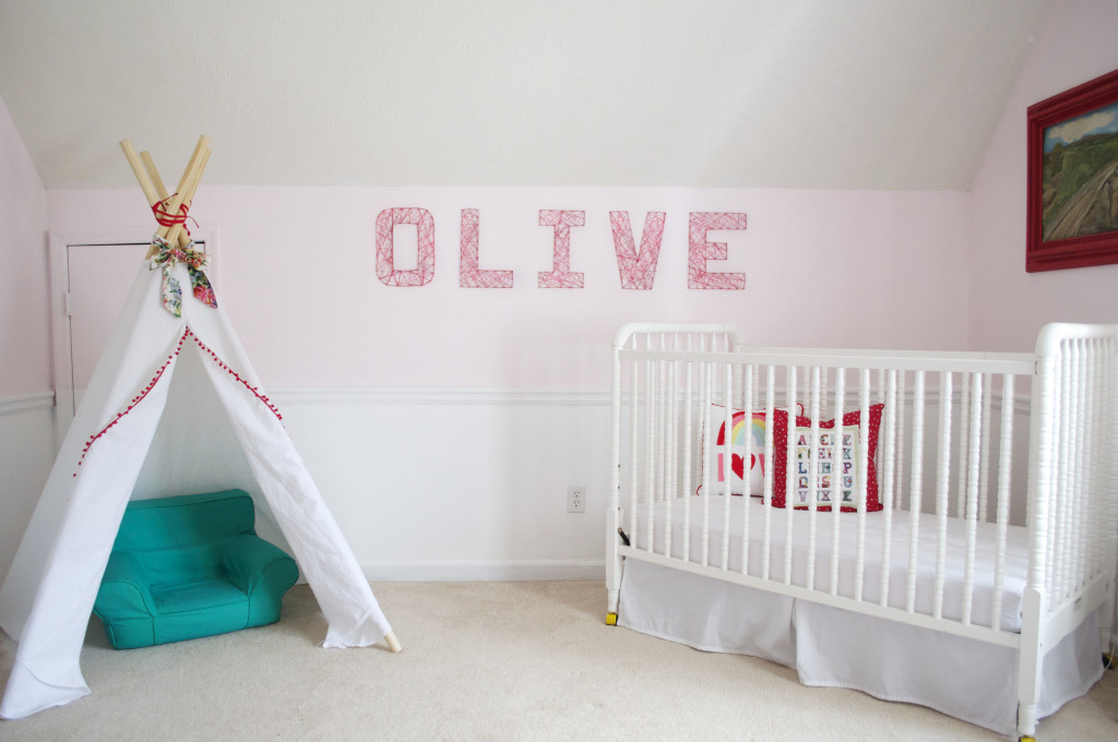 Pink Girl's Nursery with Teepee - Project Nursery