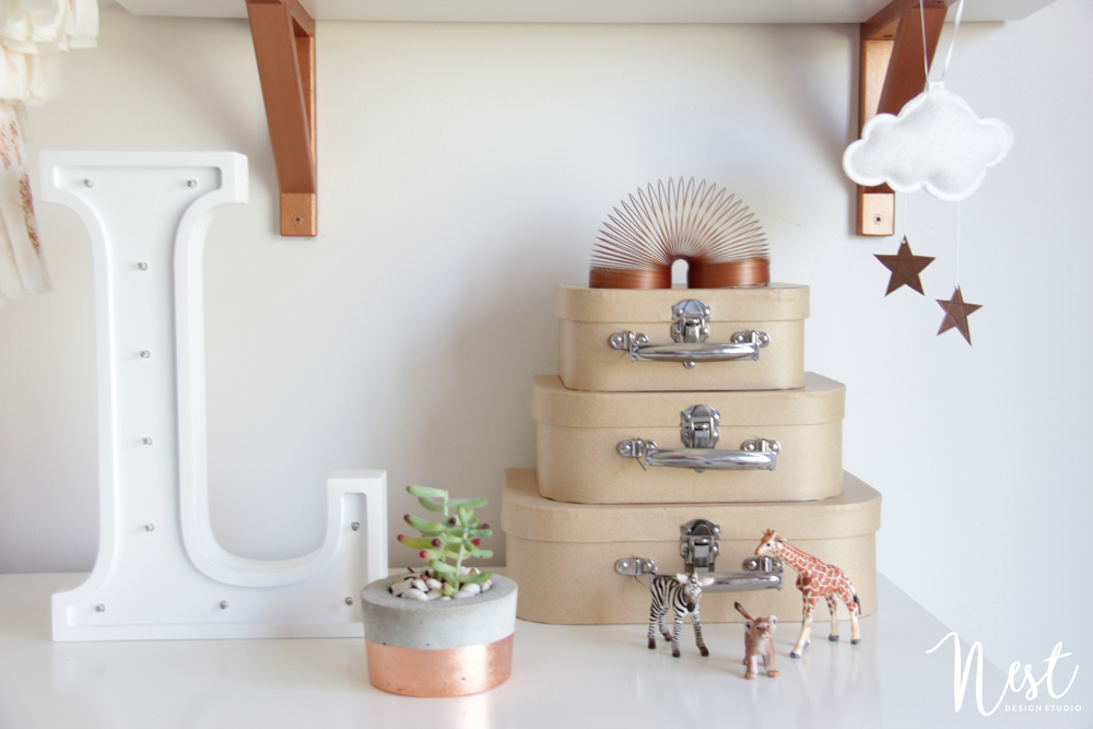 Rose Gold Nursery Accents