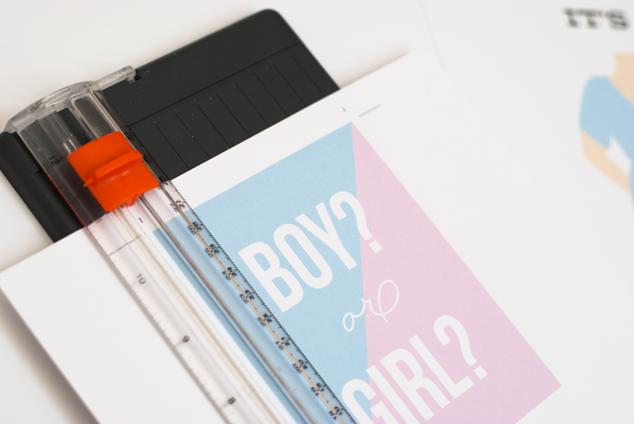 Gender Reveal Card Free Printable