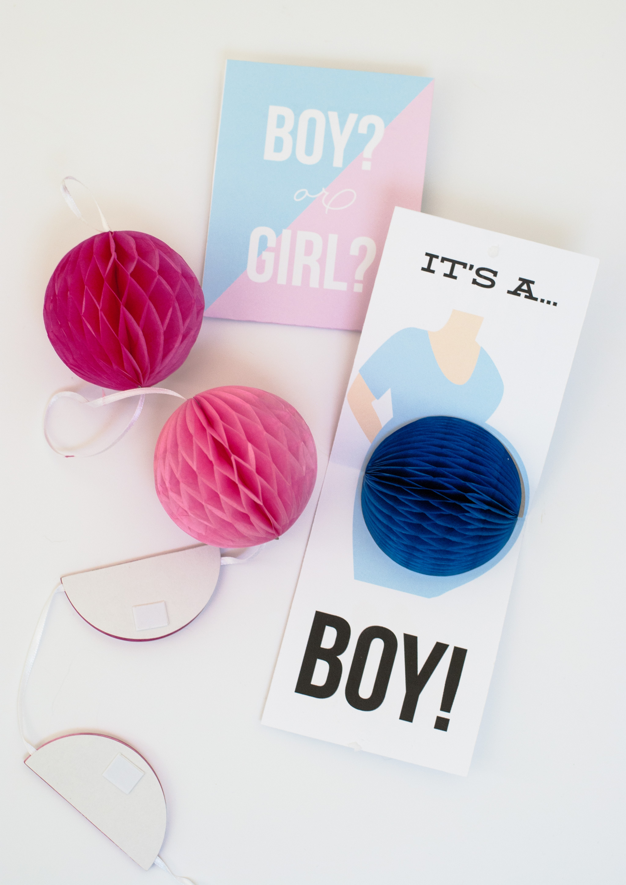 DIY Pop-Up Gender Reveal Cards