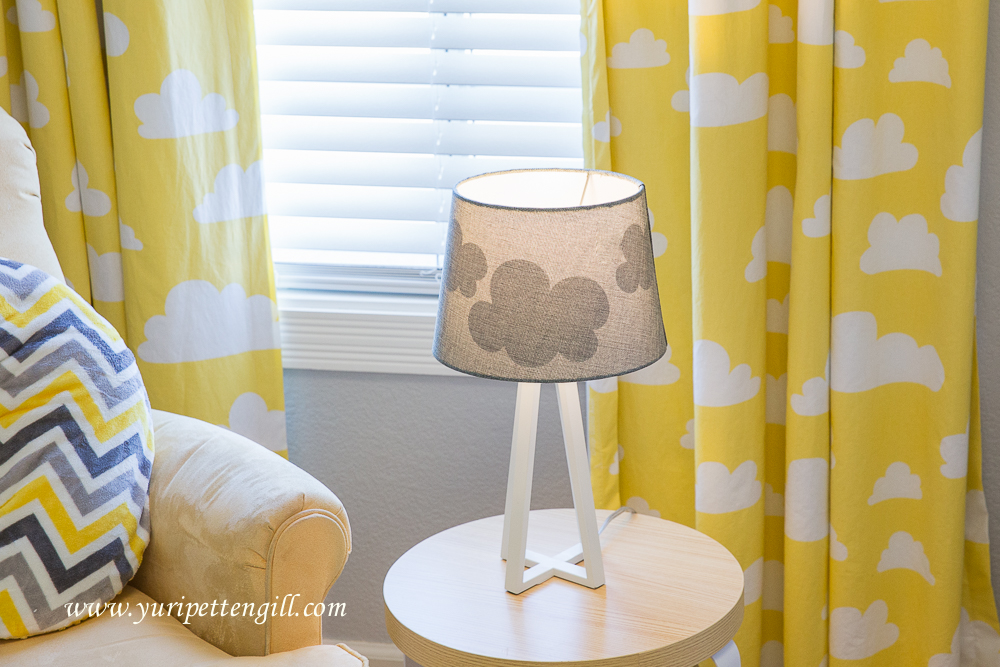 nursery curtains and lampshade