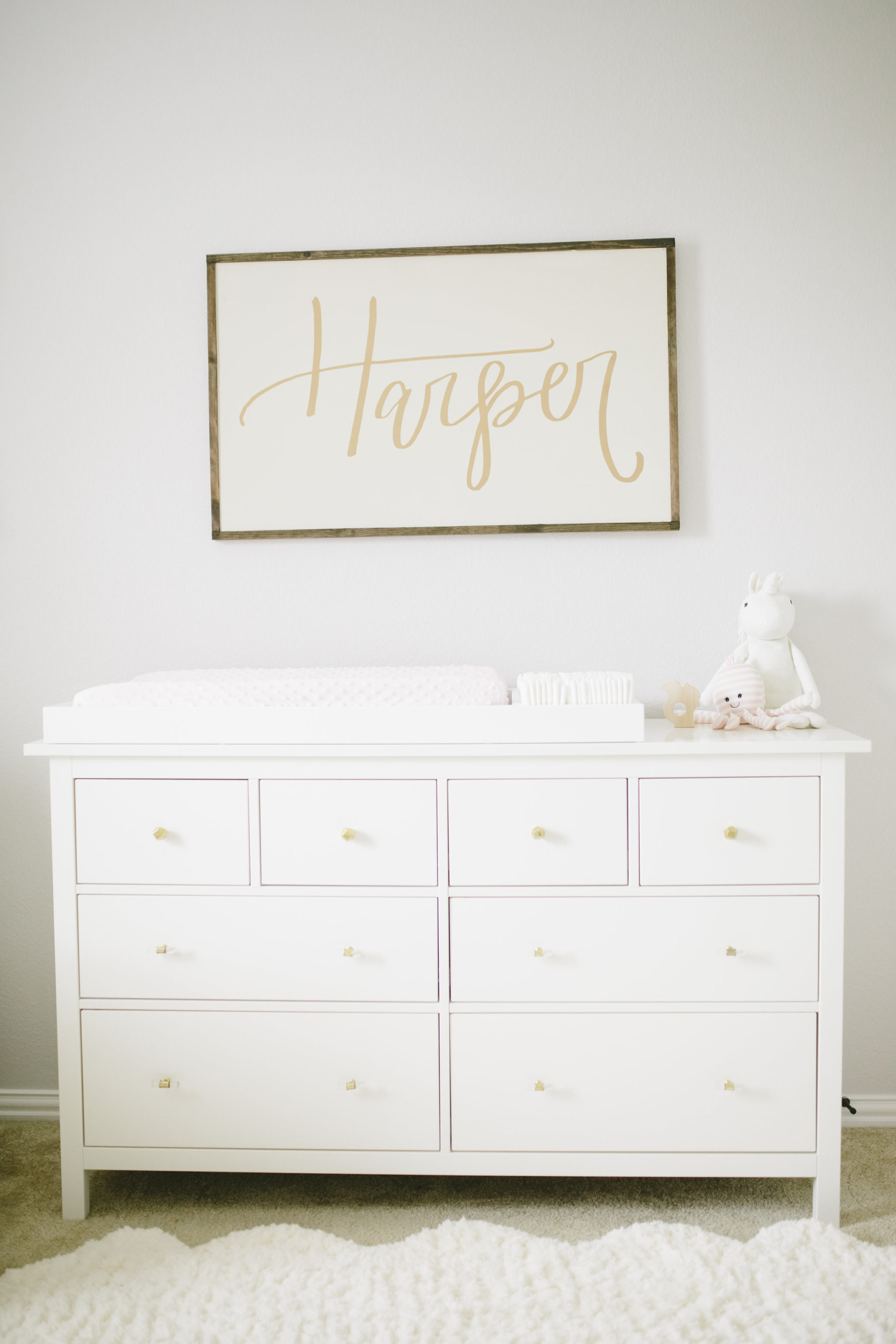 Painted Name Sign over Dresser