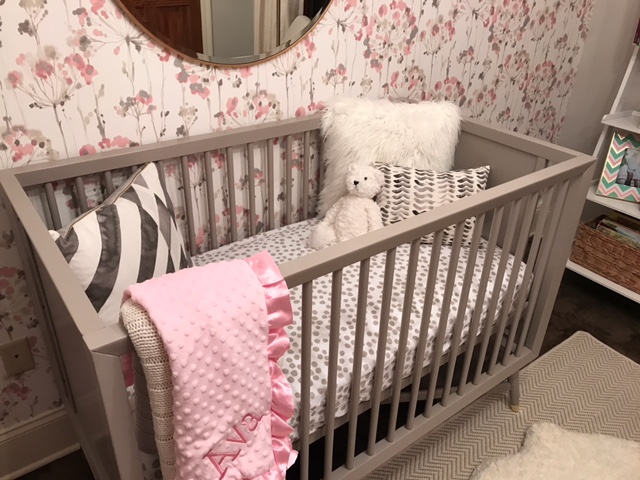 Elegant Gray and Pink Floral Nursery - Project Nursery