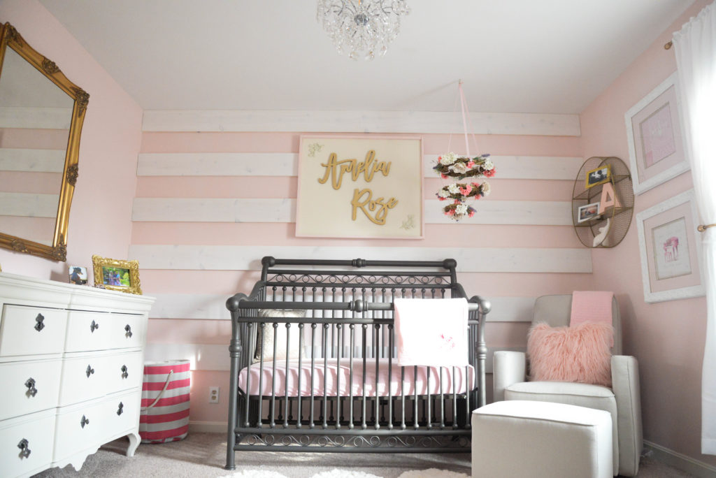 Traditional Pink and White Girls Nursery with Whimsical Accents - Project Nursery