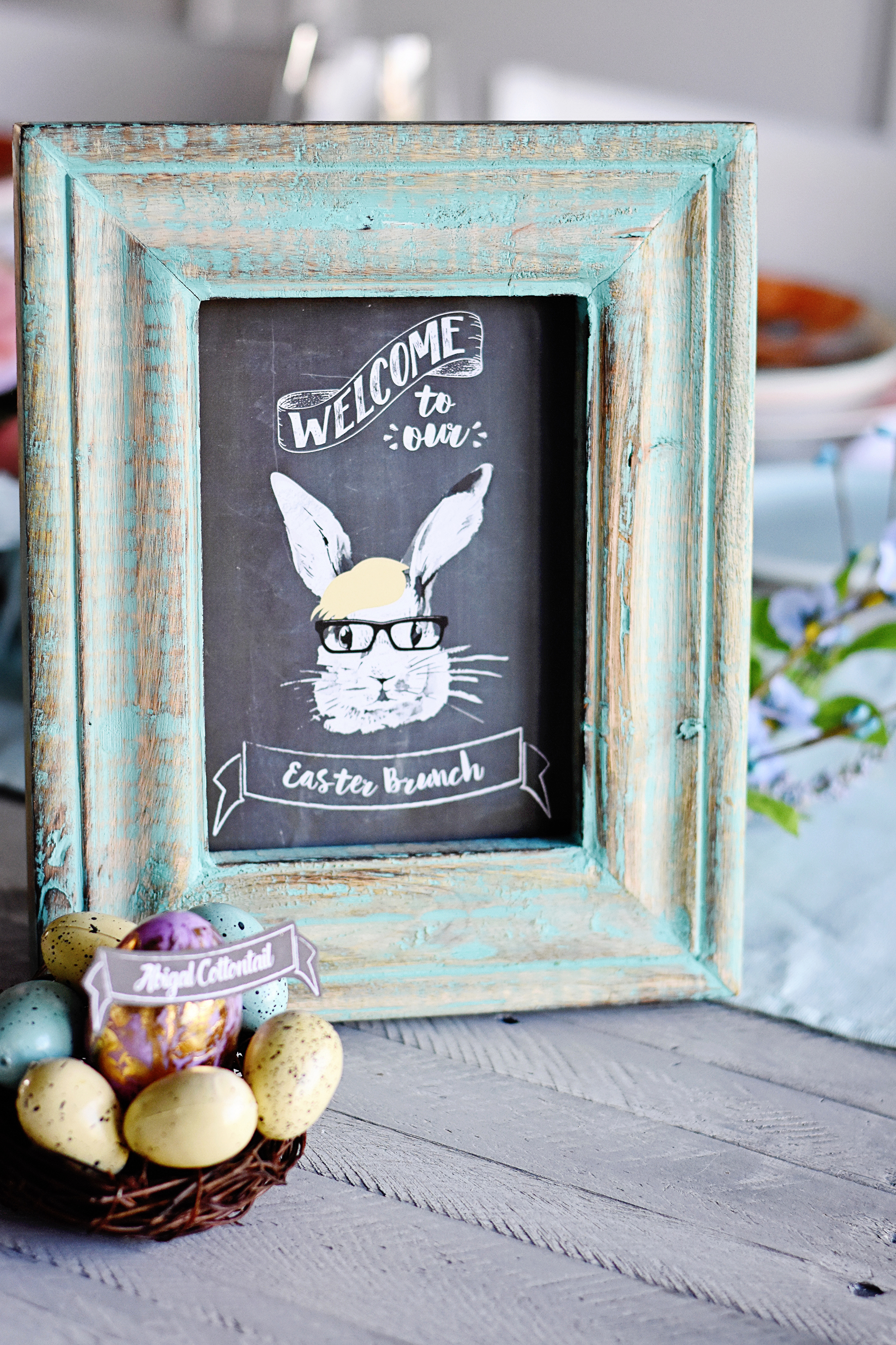Welcome to Our Easter Brunch Printable Chalkboard Sign