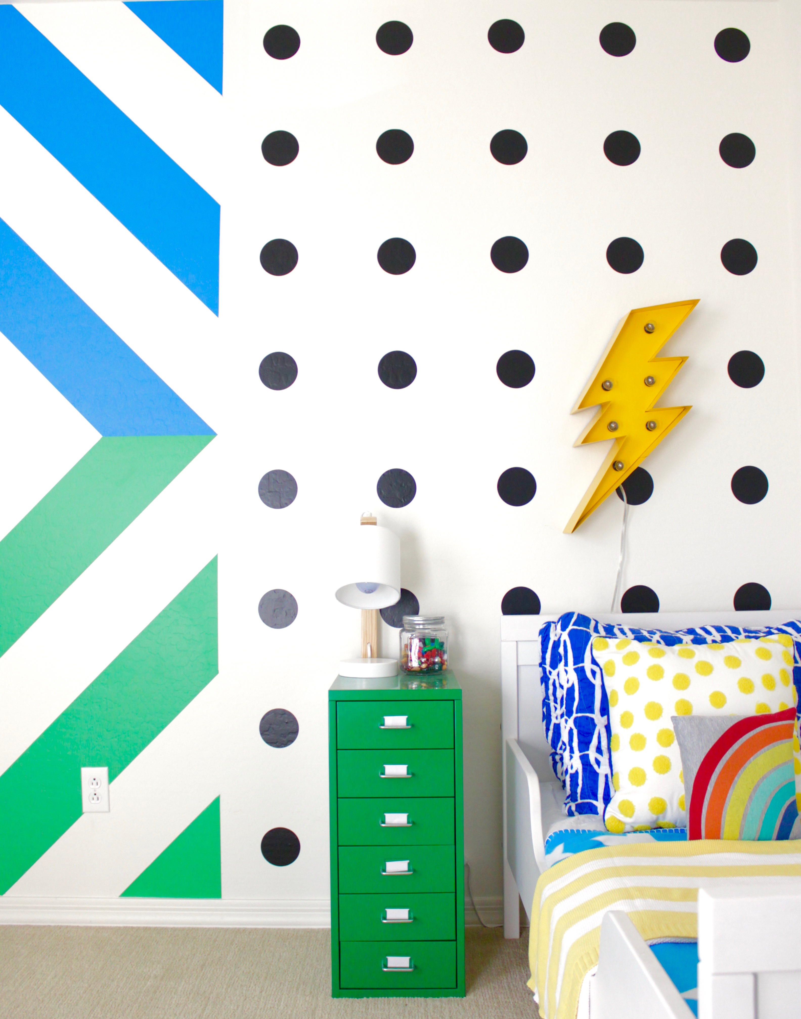 Colorful Modern Superhero Boys Room