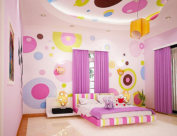 wallpaper kids bedroom. fun kids modern room come
