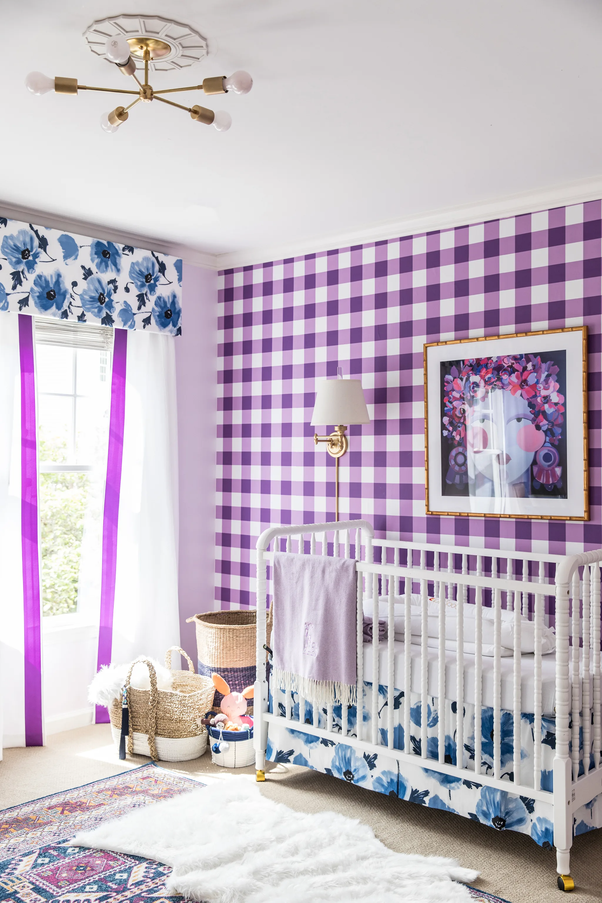 Purple Buffalo Check Nursery by Style Your Senses