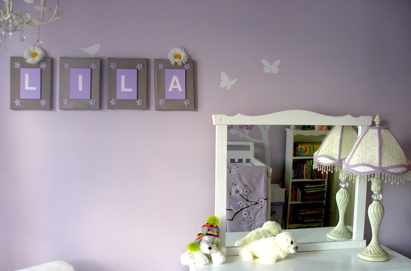 lilac nursery decor