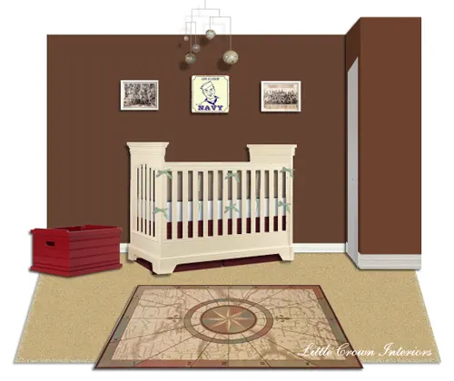 nursery interior design with crib