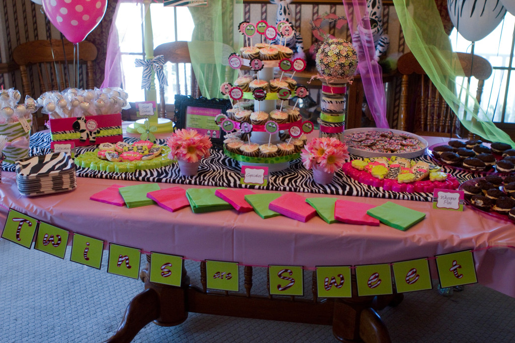 Twin Girls Zebra Baby Shower - Project Nursery