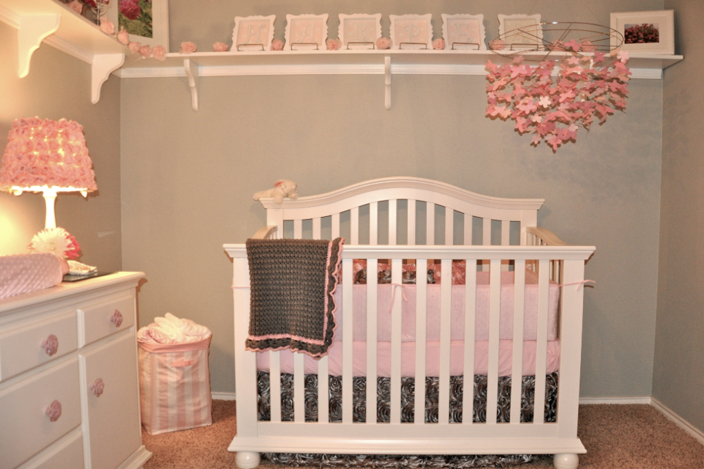 Harper's Pink & Gray Rose Nursery - Project Nursery