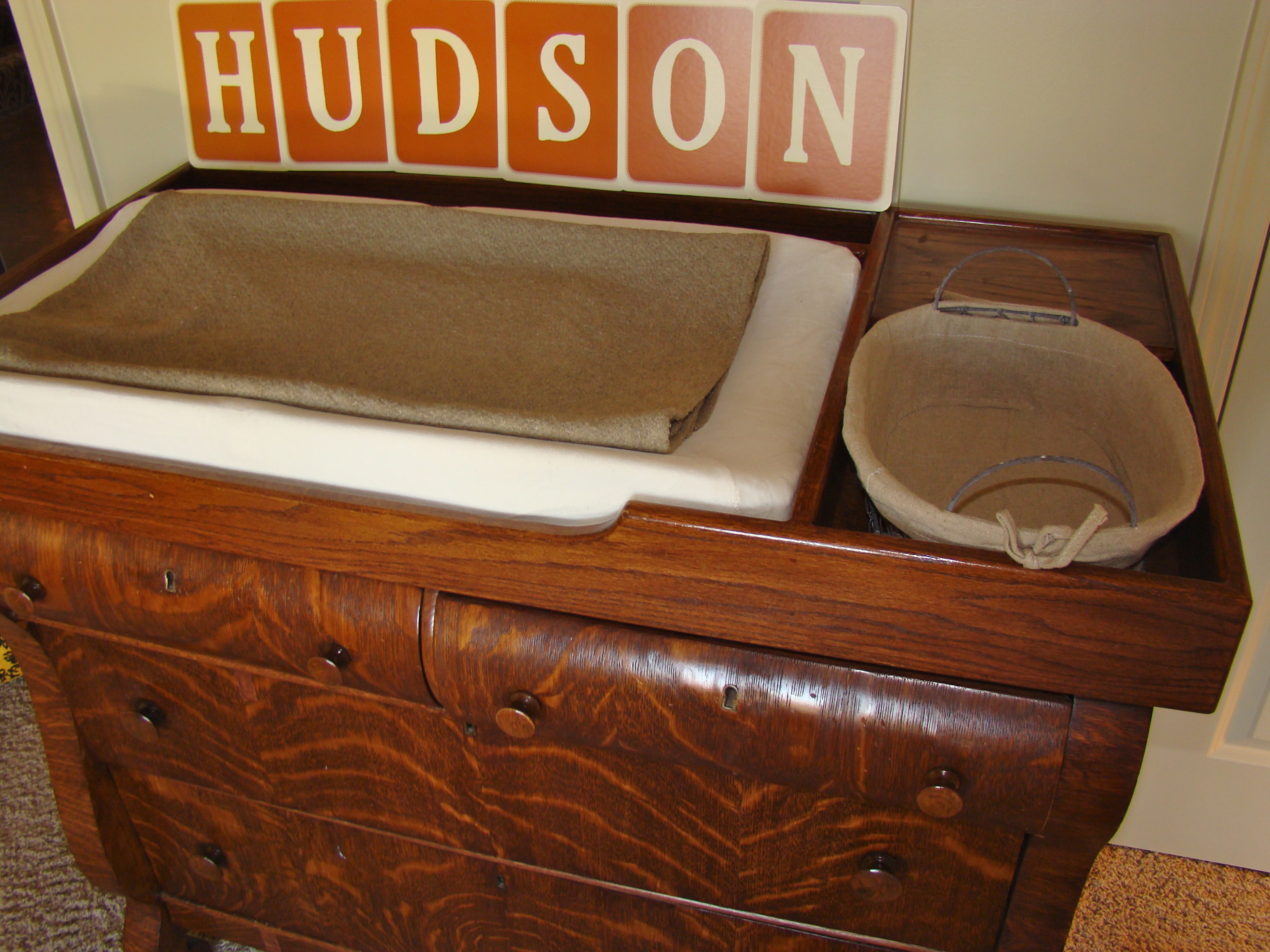 Antique baby shop changing table