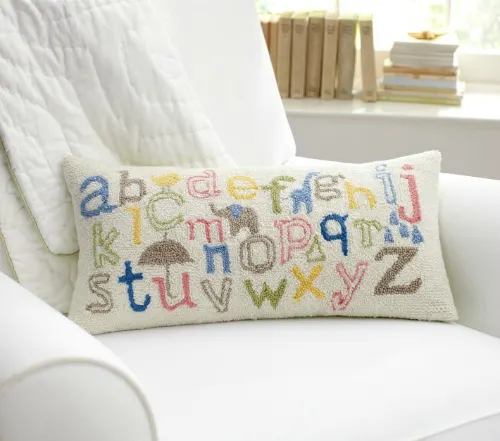 ABC Decorative Embroidered Pillow