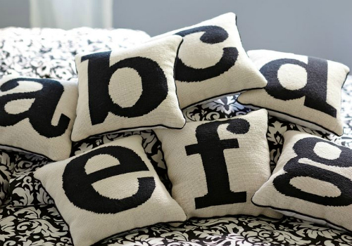 Alphabet Needlepoint Pillow