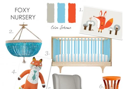 Fox Themed Nursery Design Board