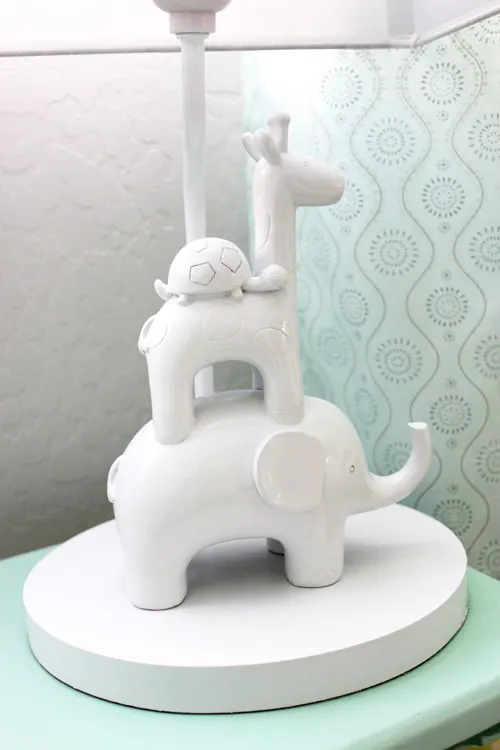 Customized Painted White Animal Lamp