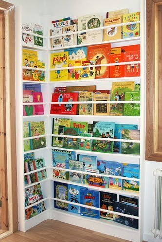 kids books arranged by color