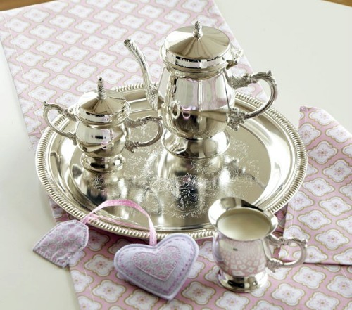 Kids silver store tea set