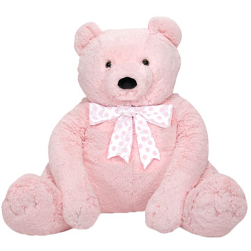 Giant pink teddy bear