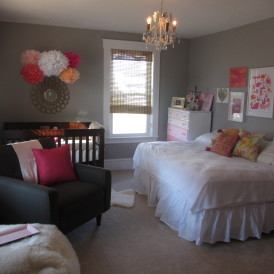 Pink & Orange Baby Girl Nursery - Project Nursery