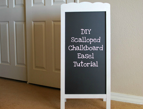 DIY: Scalloped Chalkboard Easel Tutorial