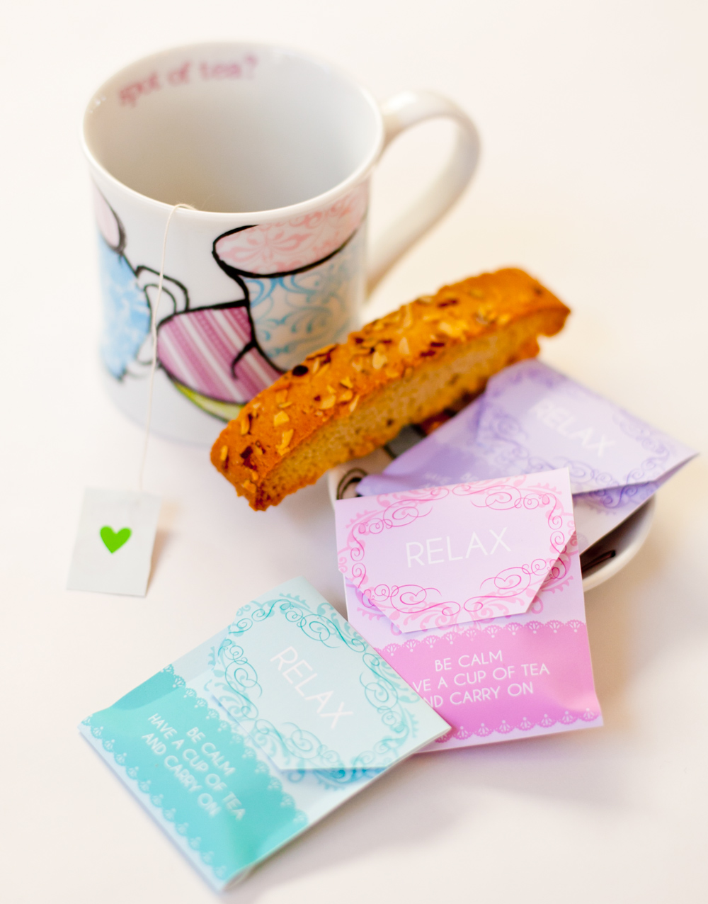 baby shower favor tea bags