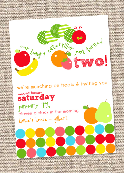 A Very Hungry Caterpillar Party Invitations 5