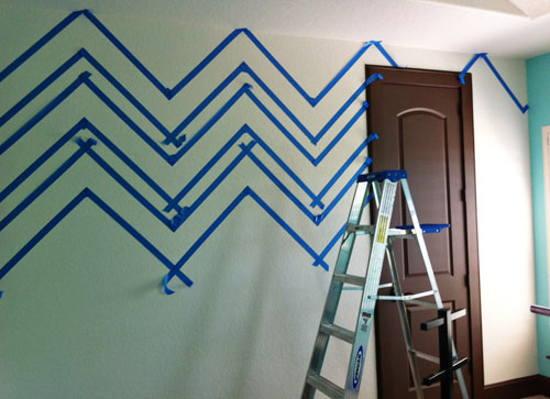 How to Paint a Chevron Wall - Project Nursery