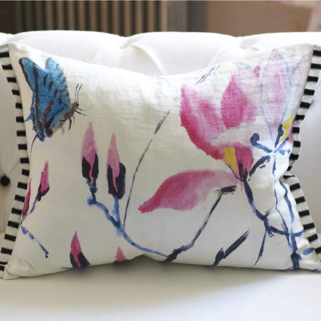 watercolor throw pillow