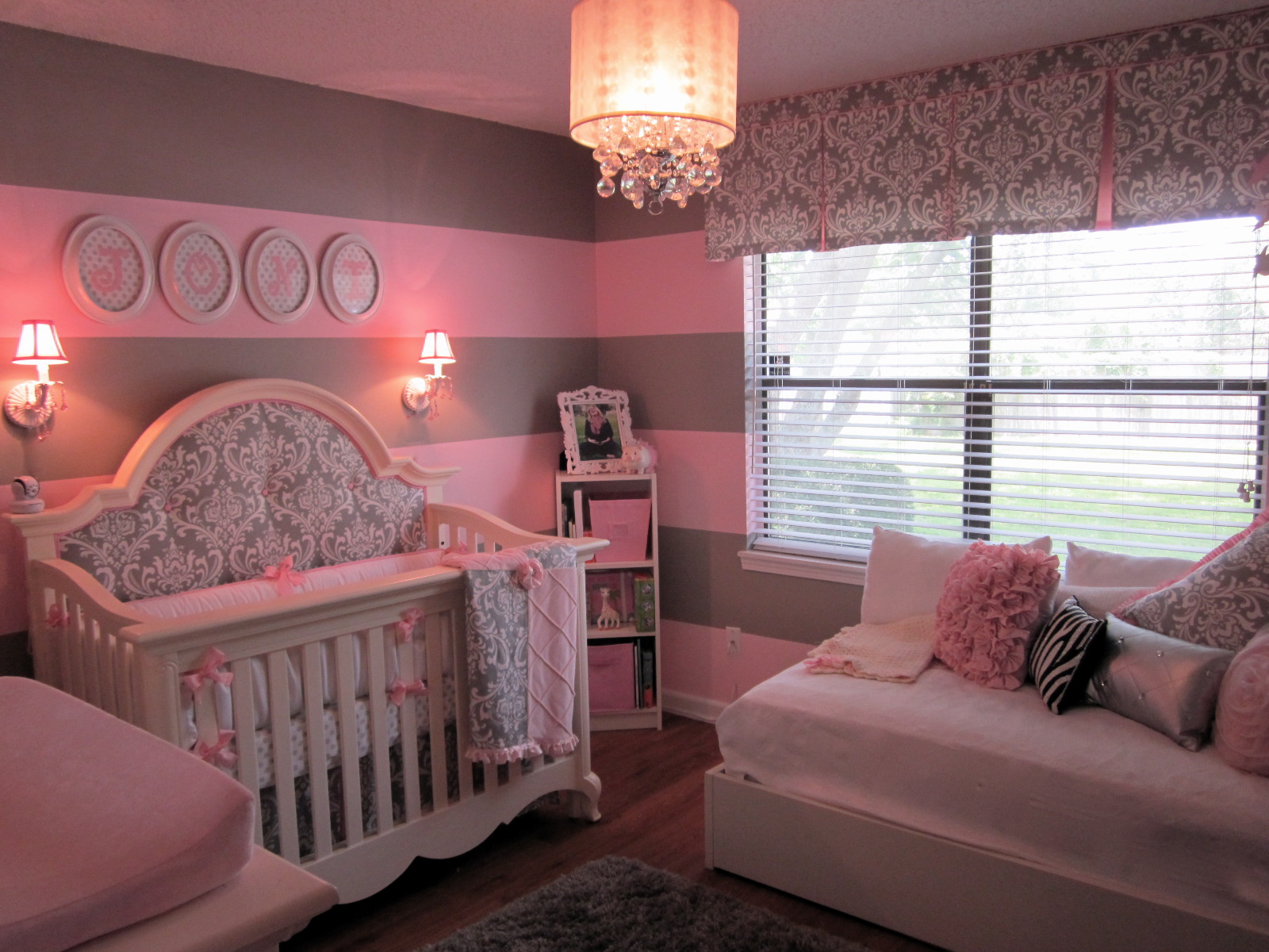 Baby girl room pink and grey best sale