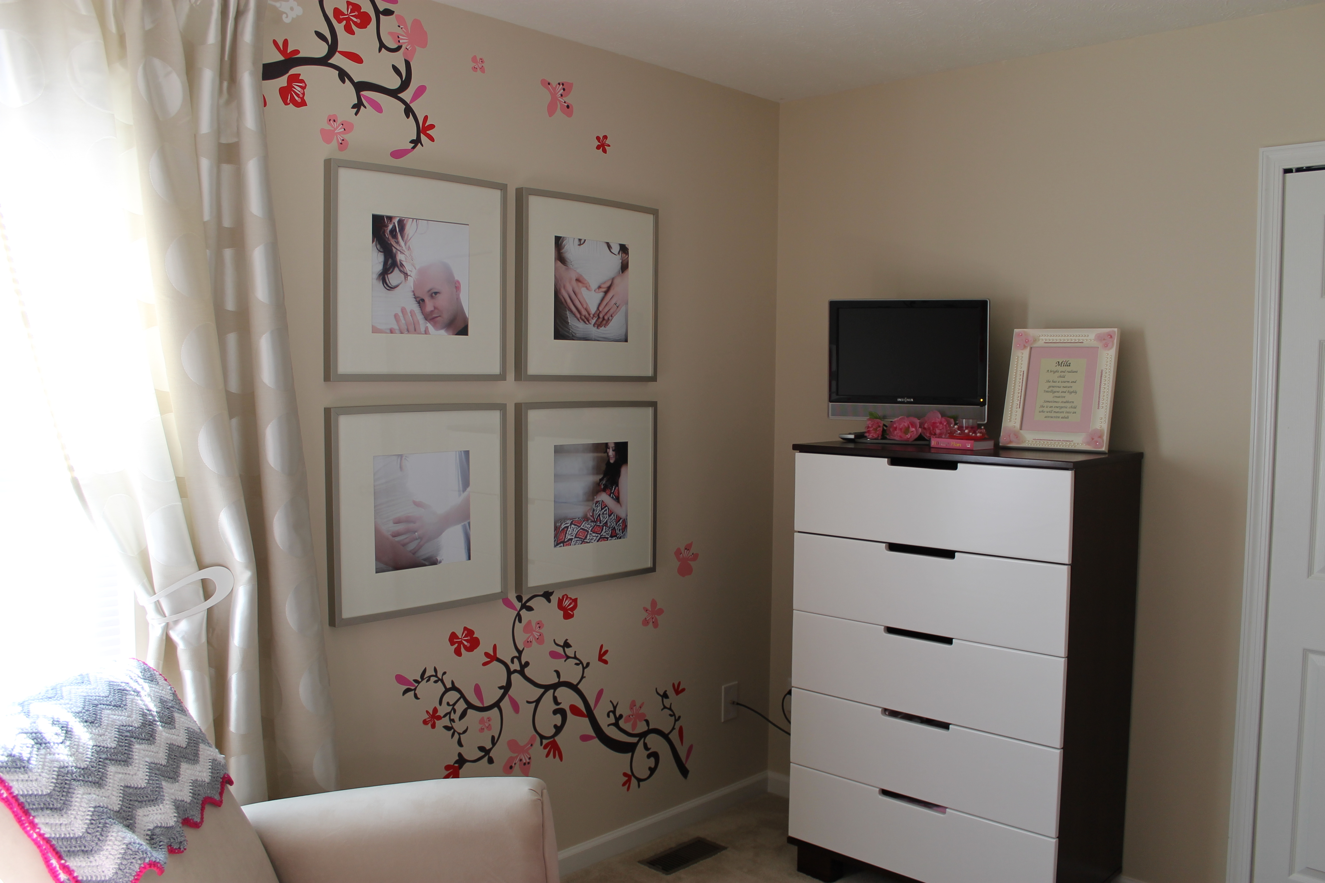 Cherry Blossom Gray Girl Nursery Cherry Blossom Decals