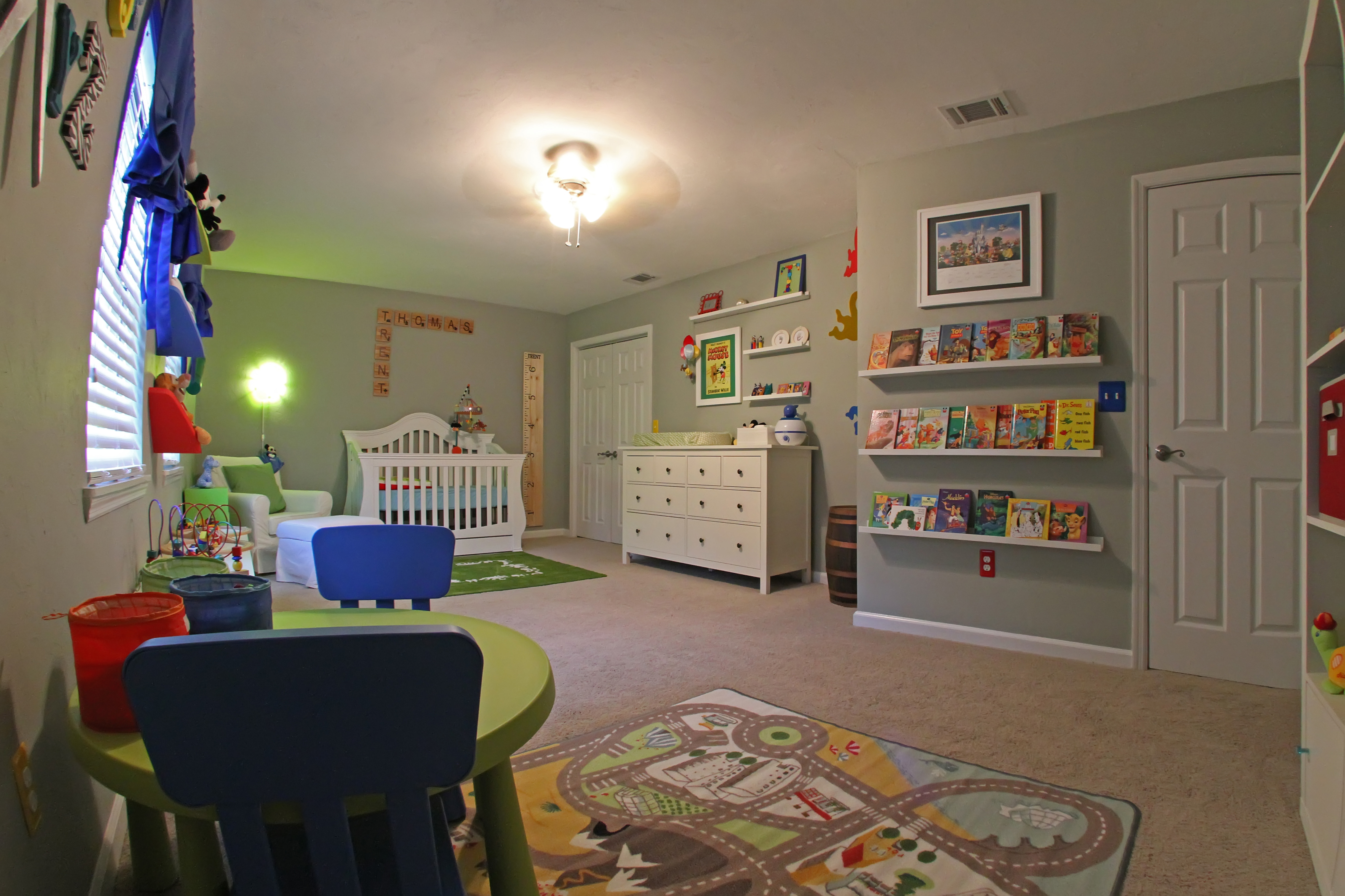 Colorful Disney and Toy Story Inspired Nursery and Play Room - Project