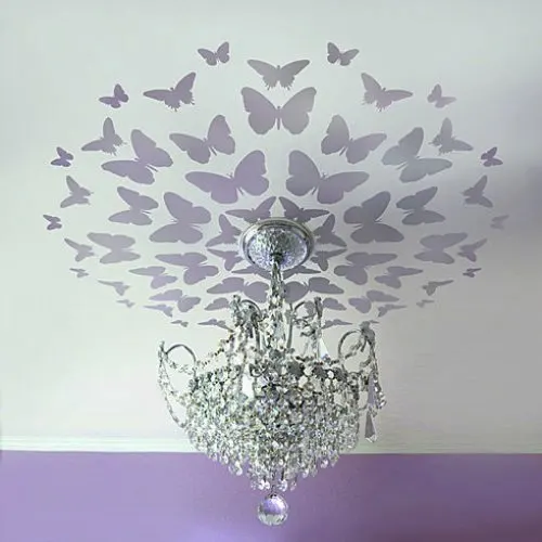 Lavender butterfly stencil